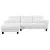 Coaster Fine Furniture 509550 Caspian - Upholstered Curved Arm Chaise Sectional Sofa - White