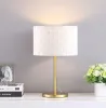 Coaster Fine Furniture 920304 Ramiro - Drum Shade Metal Bedside Table Lamp - Gold