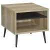 Coaster Fine Furniture 701037 Welsh - Square Engineered Wood Side End Table Antique Pine - Distressed Pine