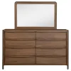 Coaster Fine Furniture 223323M Maderia - 8-Drawer Dresser And Mirror - Walnut