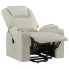 Coaster Fine Furniture 609477P Armstrong - Upholstered Power Lift Massage Recliner - Ivory