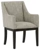 Ashley Furniture D984-01A Burkhaus - Dining UPH Arm Chair (Set of 2) - Beige / Dark Brown