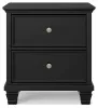 Ashley Furniture B687-92 Lanolee - Two Drawer Nightstand - Black
