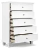 Ashley Furniture B680/31/36/46/56/58/94/92(2) Ashley Furniture B680/31/36/46/56/58/94/92(2) Fortman - 8 Pc. - Dresser, Mirror, Chest, California King Panel Bed, 2 Nightstands - White