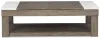 Ashley Furniture T854-9 Loyaska - Lift Top Cocktail Table - Grayish Brown / White