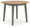 Ashley Furniture D401-15 Ashley Furniture D401-15 Gesthaven - Round Dining Room Drop Leaf Table - Natural / Green