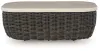 Ashley Furniture P711-701 Kimora - Rectangular Cocktail Table - Beige / Dark Brown