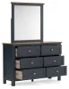 Ashley Furniture B414B1 Landocken - Dresser and Mirror - Brown / Blue
