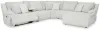 Ashley Furniture 92706/40/57/19/77/46/07/25 Ashley Furniture 92706/40/57/19/77/46/07/25 Top Tier - 7 Pc. - 6-Piece Reclining Sectional With Raf Chaise, Rocker Recliner - Alloy