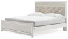Ashley Furniture B2640B50 Altyra - King Panel Bed With Upholstered Headboard - White