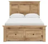 Ashley Furniture PCB1170B39 Ashley Furniture PCB1170B39 Makidern - Full Panel Storage Bed With 2 Under Bed Storage Units And Storage Footboard - Tan