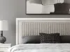 Ashley Furniture PCB3381B9 Zuraleus - King Upholstered Panel Platform Storage Bed - White