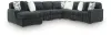 Ashley Furniture 98105S24 Ashley Furniture 98105S24 Midnight-Madness - 6-Piece Sectional With LAF Corner Chaise - Gunmetal