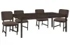 Pulaski Furniture P419240-KIT1 Modern Mosaic - Leg Dining Table With 4 Side Chairs - Brown