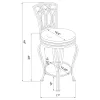 CoasterEveryday 122060 Adamsville - Upholstered Swivel Bar Stool - Black