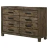CoasterEveryday 222633 Woodmont - 8-Drawer Dresser - Rustic Golden Brown