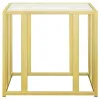 CoasterEssence 723607 Adri - Rectangular Glass Top Side End Table - Matte Brass