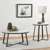 CoasterEveryday 723237 Hugo - Round Faux Marble End Table - White And Matte Black