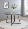 Coaster Fine Furniture 120630 Jillian - Round Mirror Top Dining Table - Black Nickel
