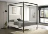 Coaster Fine Furniture 300834Q Monroe - Upholstered Queen Canopy Bed - Vanilla