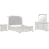 New Classic 00-493W-24N New Classic 00-493W-24N Lyndhurst - 6/0 Western King 4 Piece Bedroom Set (Bed, Dresser, Mirror, Nightstand) - White