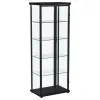 Coaster Fine Furniture 950400 Aero - 5-Shelf Display Curio Cabinet With LED Lighting - Black