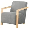 CoasterEveryday 902269 Diego - Upholstered Accent Arm Chair With Wood Arms - Gray