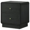 Coaster Fine Furniture 223662 Cavelle - 2-Drawer Nightstand Bedside Table - Black