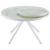 Coaster Fine Furniture 706258 Briggs - Round Marble Printed Glass Top Coffee Table - White