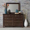 Liberty Furniture 184-BR51 Saddlebrook - Mirror - Dark Brown