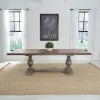 Liberty Furniture 237G-DR-TRS River Place - Trestle Table - Riverstone Gray & Tobacco