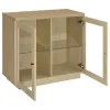 Coaster Fine Furniture 950429 Tilbury - 2-Door Glass Front Accent Display Cabinet - Light Oak