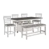 New Classic 40-7522-C4CB New Classic 40-7522-C4CB Richland - Counter Table With 4 Chairs And 1 Bench - White