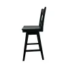 Intercon BS-BS-375W-BLK-K24 Wooden Barstool With X Back - Black