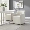 ACME DN02806 Cafell - Arm Chair With Swivel Casters - Cream