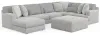 Jackson Furniture Industries 3303/30/72/75/28-18 Jackson Furniture Industries 3303/30/72/75/28-18 Logan - 3 Piece Sectional With Comfort Coil Seating And Included Cocktail Ottoman And 9 Accent Pillows (Left Side Facing Chaise) - Moonstruck