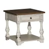 Liberty Furniture 498-OT1020 Liberty Furniture 498-OT1020 Morgan Creek - End Table - Antique White / Wirebrushed Tobacco Accents