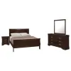 CoasterEveryday 202411KE-S4 Louis Philippe - 4 Piece Eastern King Bedroom Set - Cappuccino