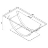 CoasterEssence 704988 Danville - Rectangular U-Shaped Glass Top Coffee Table - Chrome