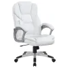 CoasterEssence 801140 Kaffir - Upholstered Adjustable Home Office Desk Chair - White