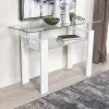 Coaster Fine Furniture 703439 Dyer - Rectangular Glass Top Entryway Sofa Console Table - White