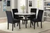 New Classic 41-400-BKD4C Celeste - Round Dining Table & 4 Chairs - Black
