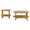 Coaster Fine Furniture 709698-S2 Camillo - 2 Piece Round Coffee And End Table Set - Maple