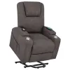 Coaster Fine Furniture 610463P Louie - Chenille Upholstered Power Lift Massage Chair - Brown