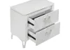 Coaster Fine Furniture 215792 Cassia - 2-Drawer Nightstand Bedside Table - White High Gloss