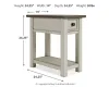 Ashley Furniture T637-107 Ashley Furniture T637-107 Bolanburg - Chair Side End Table - White / Brown / Beige