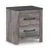 Ashley Furniture B1290/31/36/44/72/99/92(2) Ashley Furniture B1290/31/36/44/72/99/92(2) Bronyan - King Panel Bed - 7 Pc. - Dresser, Mirror, Chest, King Bed, 2 Nightstands - Dark Gray