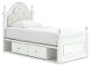 Ashley Furniture PCB1819B9 Ashley Furniture PCB1819B9 Kozlani - Twin Upholstered Panel Storage Bed - White
