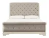 Ashley Furniture B743B4 Ashley Furniture B743B4 Realyn - Queen Upholstered Sleigh Bed - Chipped White