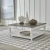 Liberty Furniture 244-OT1014 Magnolia Manor - Oversized Square Cocktail Table - Antique White